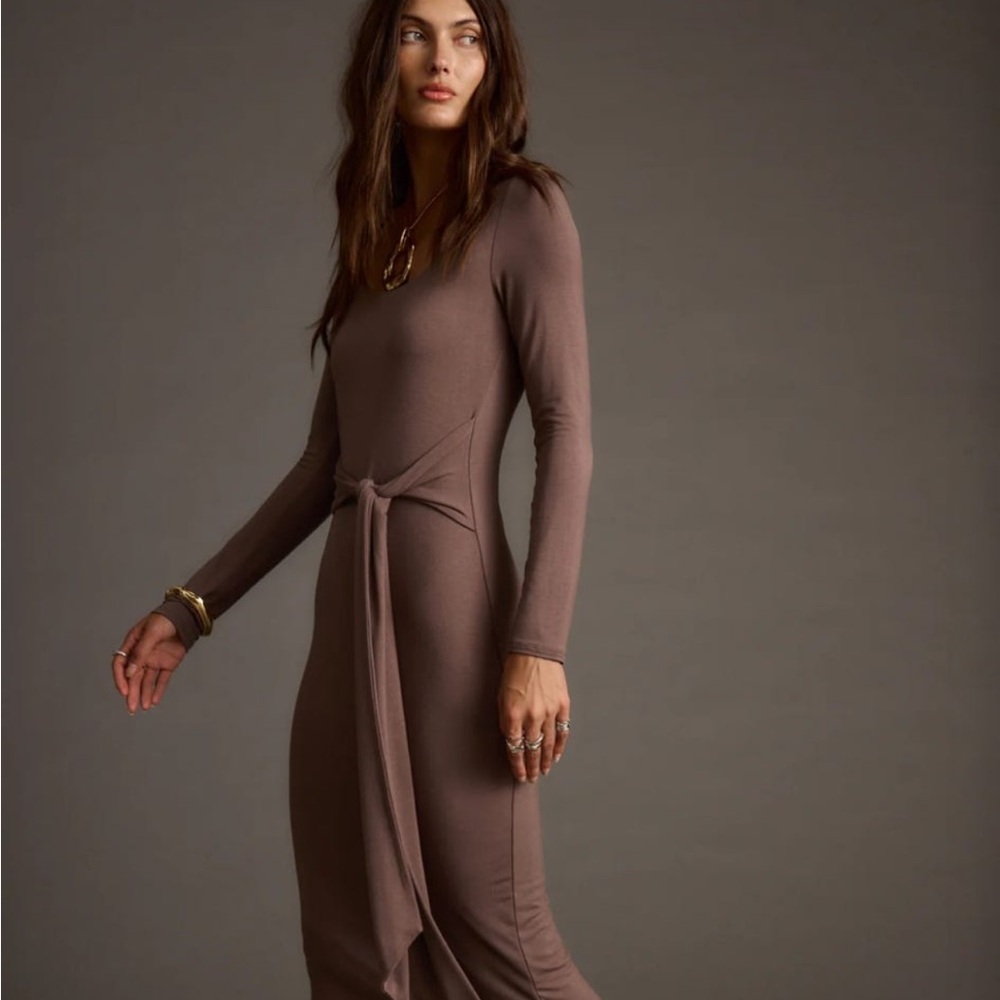 12th Tribe Chocolate Long Sleeve Dress